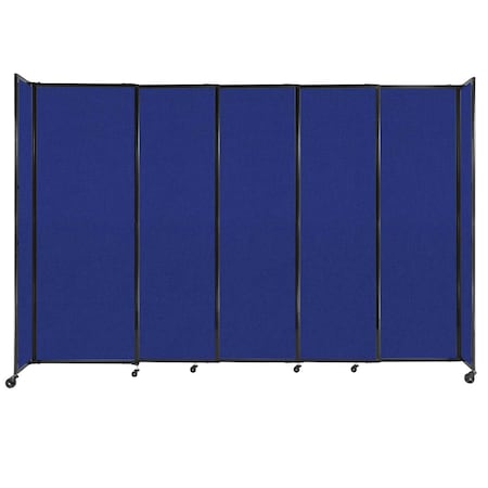 Versare StraightWall Sliding Portable Partition 11'3" x 7'6" Royal Blue Fabric 1490505